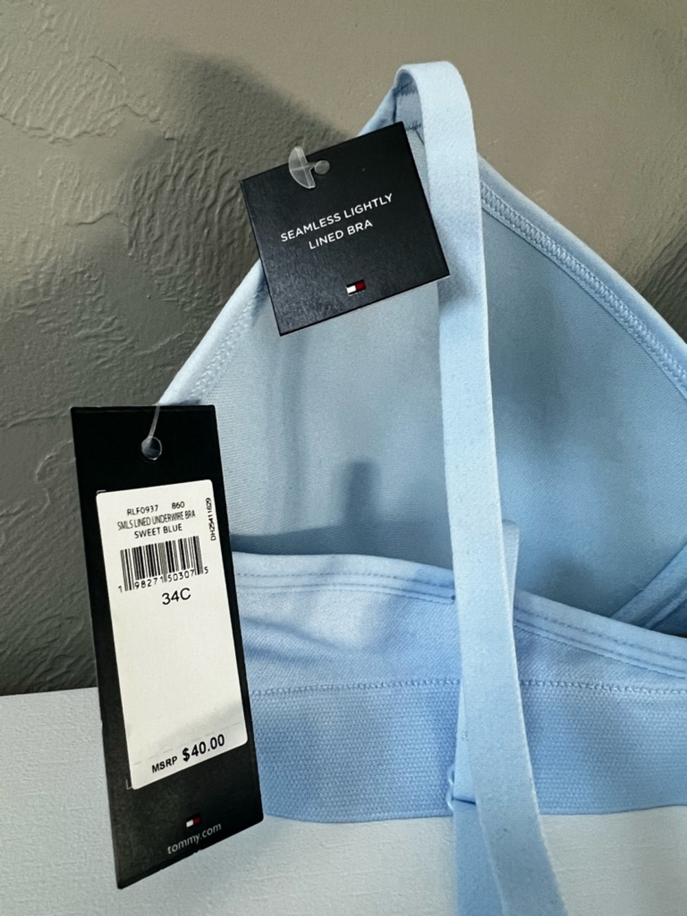 Tommy Hilfiger Light Blue Seamless T-Shirt Bra - Picture 3 of 3
